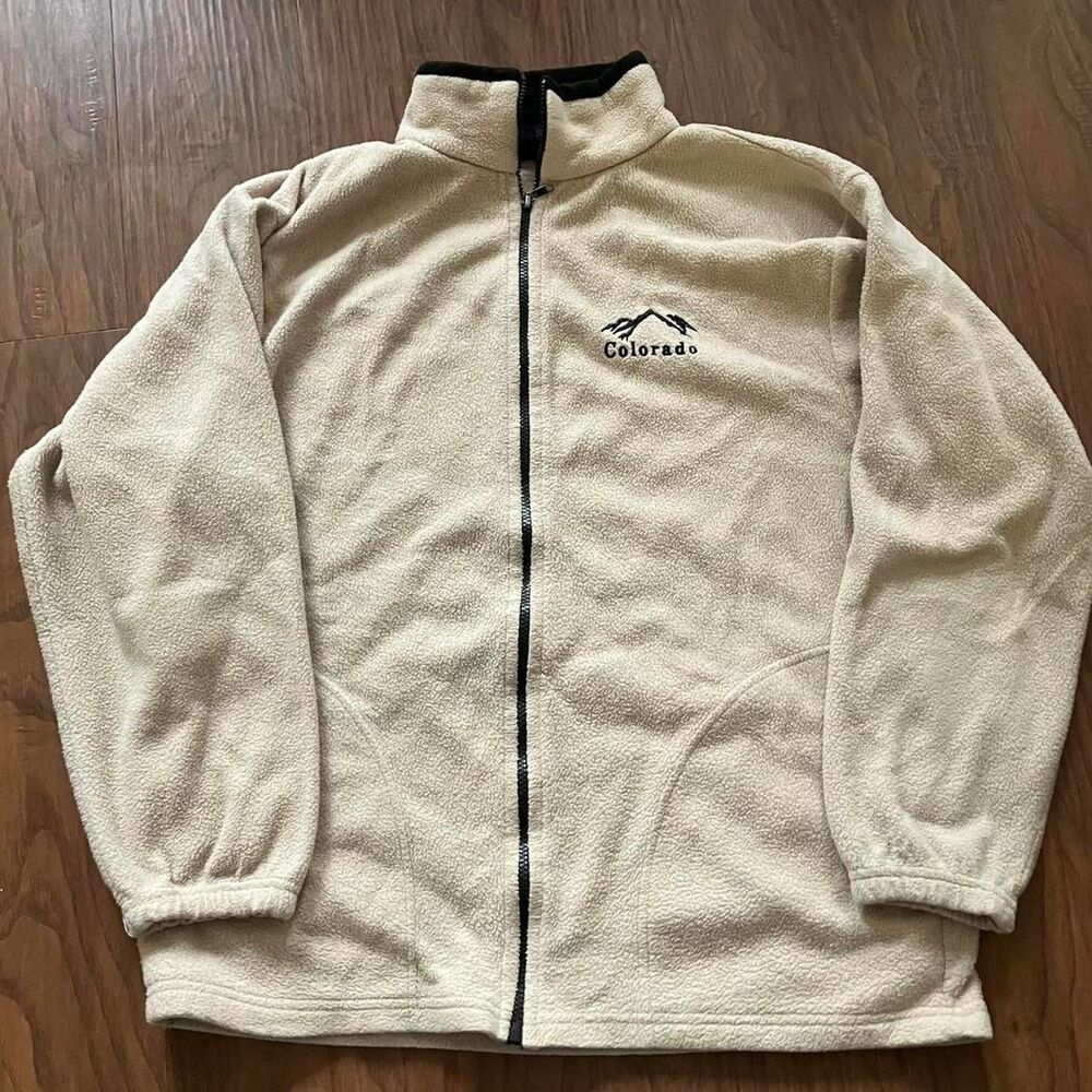 American-vintage Men's Cream and Tan Jacket